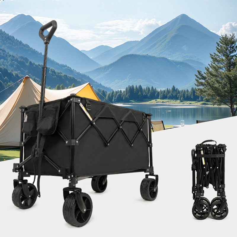 Carrito con estructura de acero para exteriores