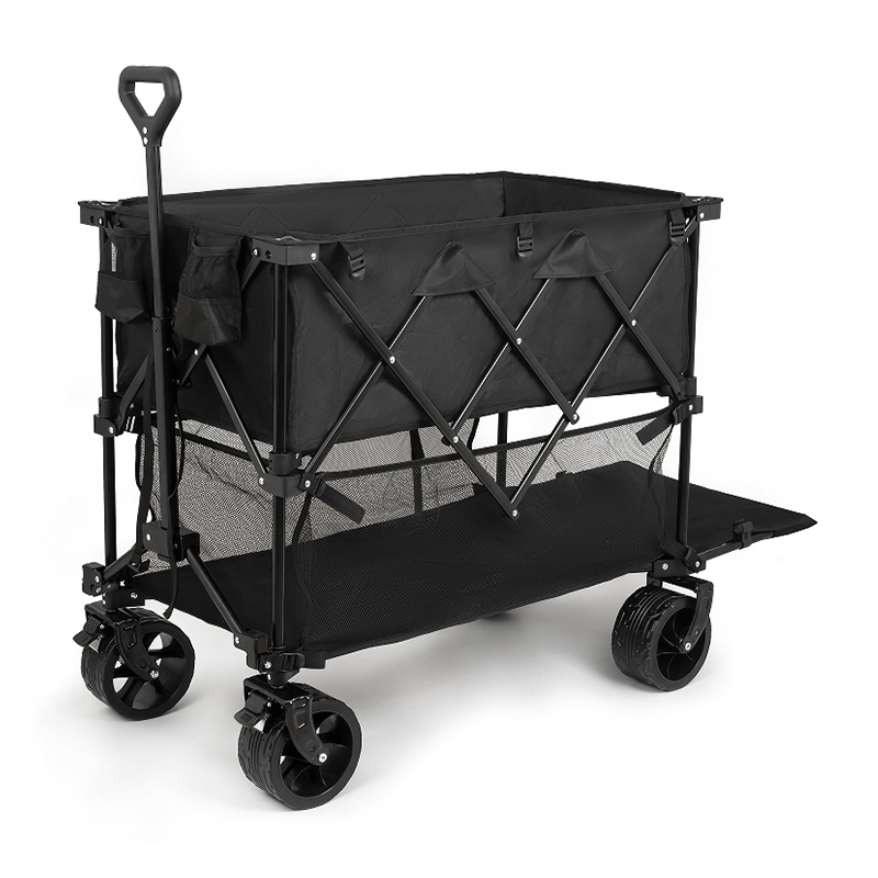 Carrito de dos pisos con remolque