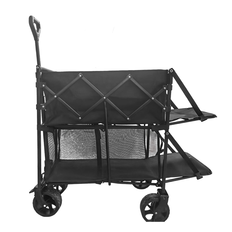 Carrito plegable de dos pisos